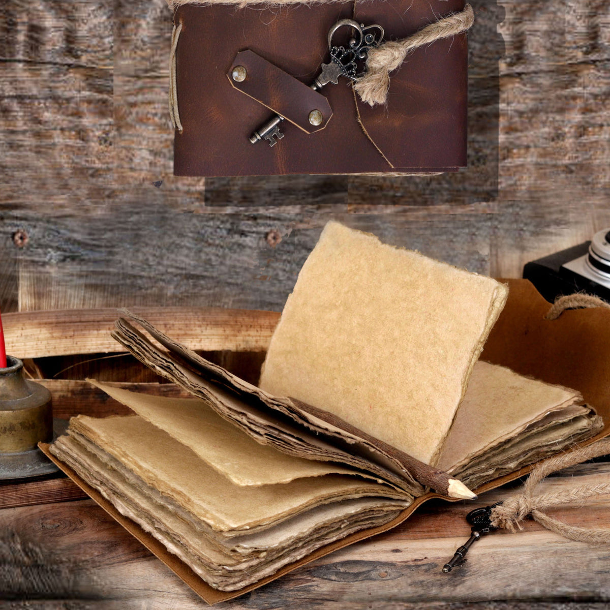 Journal - Rio Deckle Edge Leather Bound